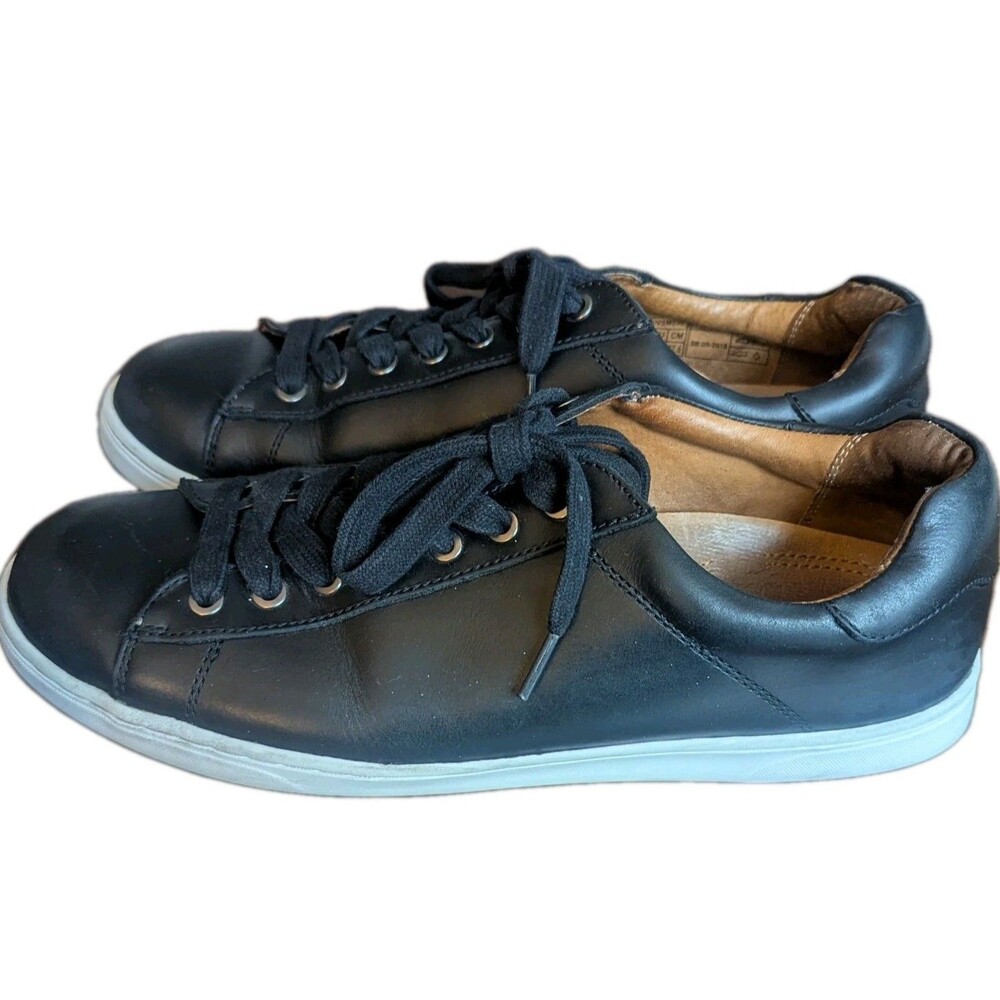 Vionic Men's Baldwin Lace Up Black Leather Sneaker Size 9.5
